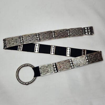 Chico’s Boho Silver Medallion Chain Belt Chico main image 3