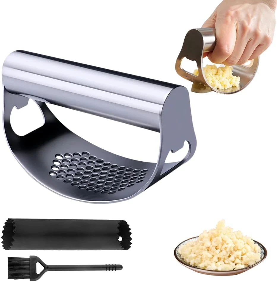 Stainless Steel Garlic Press Rocker, 2026 New Heavy Duty Ergonomic Garlic Crushe
Opens in a new wind