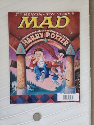 MAD Magazine #391 March 2000 Harry Potter Parody Cover   Toy Story 2 & 7th Heave