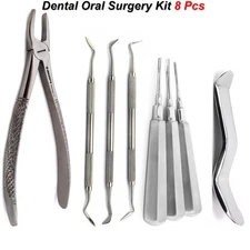 Dental Oral Surgery Kit Extraction Forceps Surgical Root Elevators Retractor CE