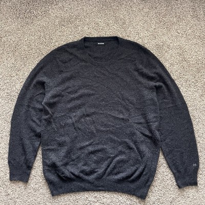 Naadam Men's Crewneck 100% Cashmere XL Black Long Sleeve Sweater Soft