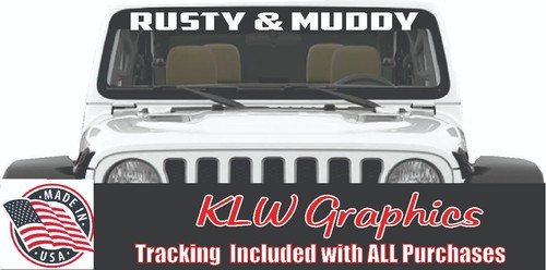 Muddy Decal Sticker 4x4 Off Road Crawler Rust Bog JK Wife JL Girl Dirt ...