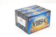 Used TDK VHS-C HG-Ultimate 30 Video Cassettes 3-Pack 