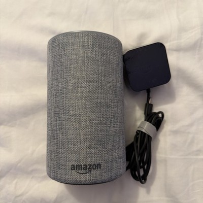 Amazon Echo 2nd Generation Smart Speaker With Alexa Dolby Heather Gray Fabric