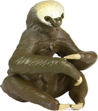 Two-Toed Sloth Figurine - Detailed 2.25" Plastic Model Figure - Fun Educational