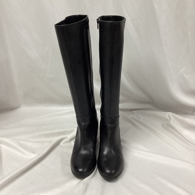Gianni Bernini Women s  Black Leather Boots 7.5M. (275)