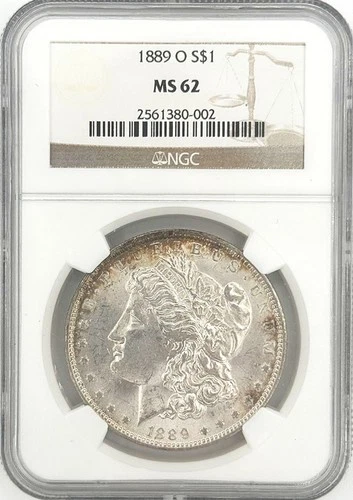 1889-O Morgan Silver Dollar $1 - Semi-Key Date - NGC CERTIFIED MS62