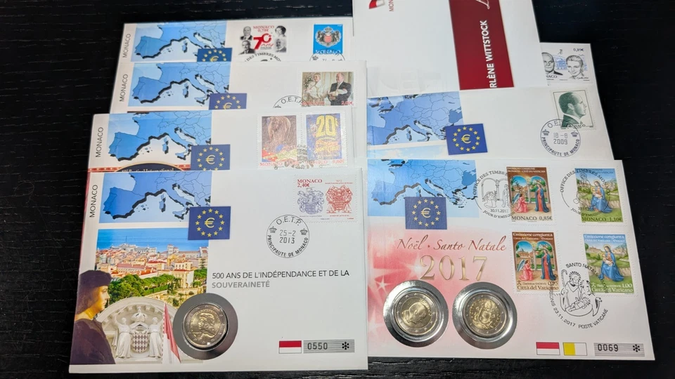 2 Euro Gedenkmünze Monaco im Numisbrief / Numisbriefe Stamp & Coin - Bild 1 von 1