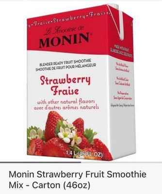 Monin Smoothie Strawberry Banana Flavor and Mango Syrup and Pina Colada