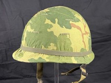 Genuine 1969 Dated Mitchell Camouflage M1 Helmet Cover US Gl Vietnam War
