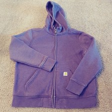 Carhartt Hoodie Sweatshirt Womens Large Full-Zip Hooded Relaxed Fit 102788 V27