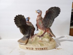 Wild Turkey Action Series 2 Fighting Wild Turkeys Decanter