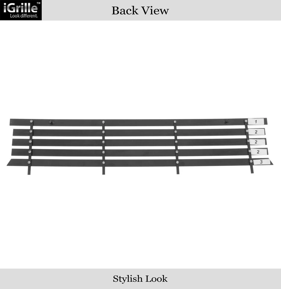 Fits 2011-2016 Ford F-250/F-350 Super Duty Bumper Wide Billet Rivet Grille - Image 3 of 4