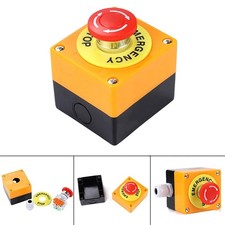 Red Mushroom Emergency Stop Shut Off Push Button Switch NO NC e-stop Push Button