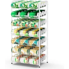 7 Tier Canned Food Organizer Can Storage Rack Holds Up to 84 Cans for Kitchen