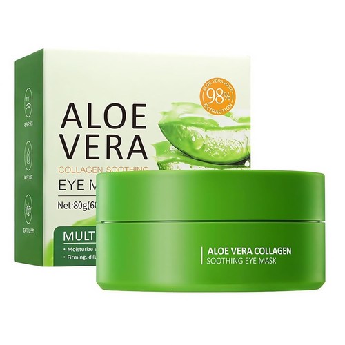 60 Pcs Aloe Vera Under Eye Patches For Dark Circles, Soothing Treatment ...