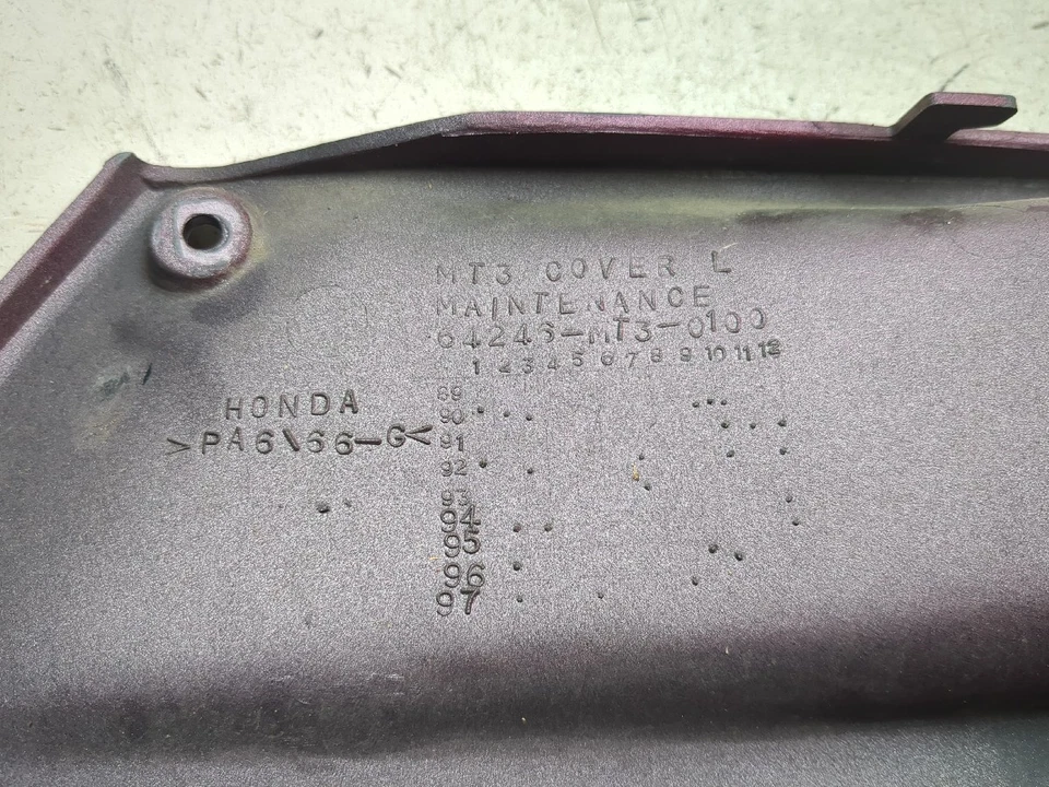 91-02 Honda ST 1100 ST1100 Left Maintenance Cover Cowl Fairing 64246-MT3-0100 - Image 3 of 4