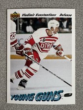 1991-92 Upper Deck Vladimir Konstantinov Young Guns Rookie Card #594 Red Wings. rookie card picture