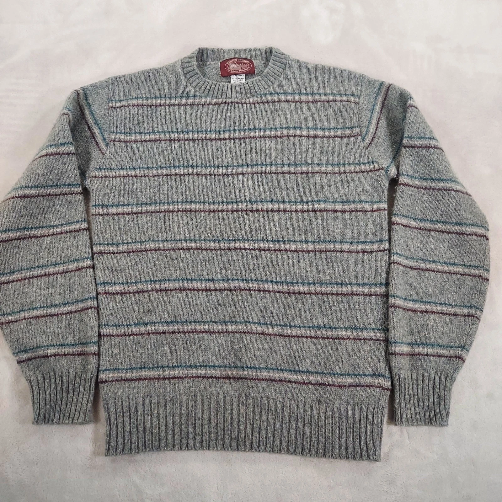 Vintage USA Winter Harbor Mens Sweater Medium Shetland Wool Blend Crew Striped
Opens in a new window