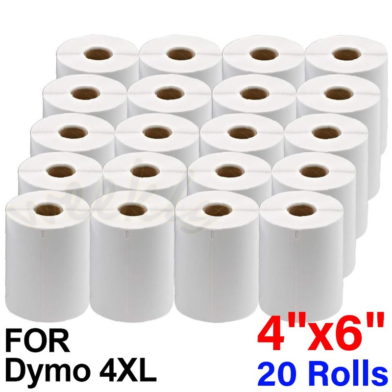20 Roll Dymo 4XL LabelWriter Direct Thermal Shipping Labels 1744907 4x6 220/Roll