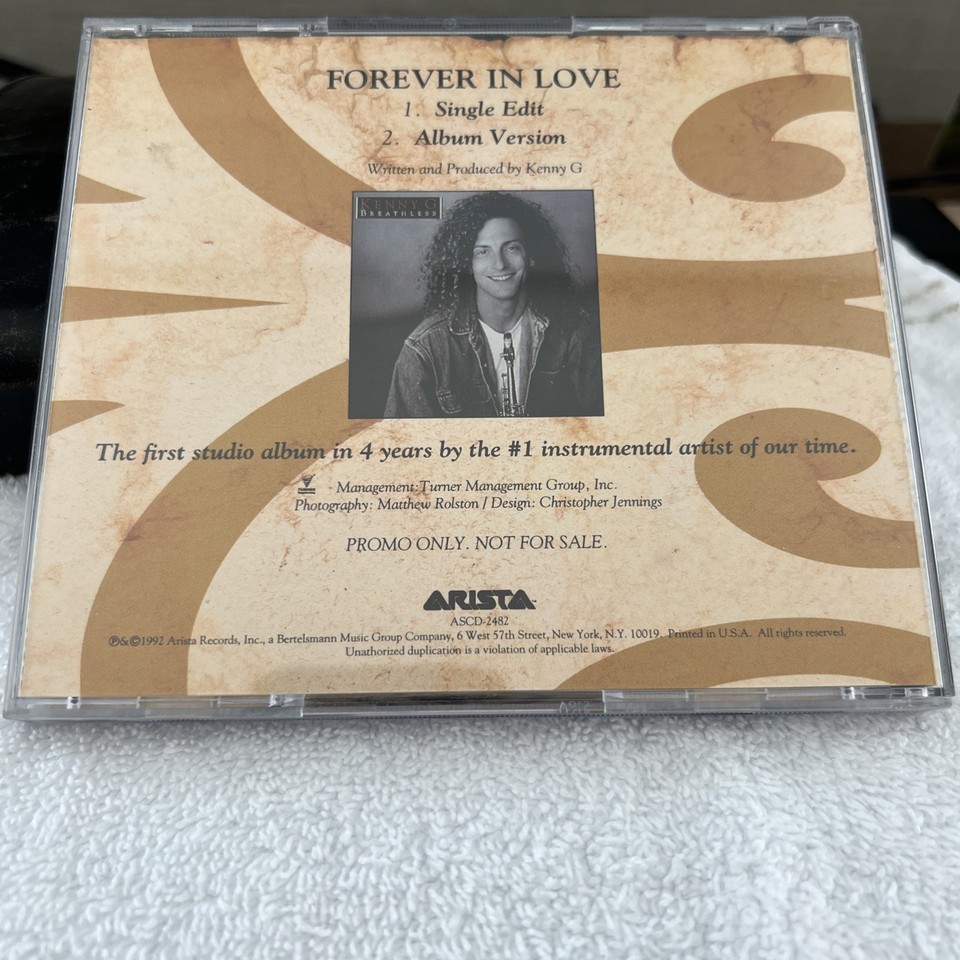 KENNY G•FOREVER IN LOVE CD 1992 Aristo single promo RARE | eBay