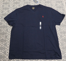 New Polo Ralph Lauren Men's V-Neck T-Shirt Tee - Size XXL - Ink navy blue 