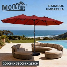 Mountview Large Parasol Patio Umbrella Outdoor Garden Pool Sunshade Double-Sided