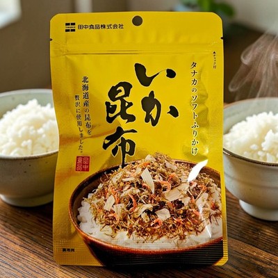 TANAKA SOFT FURIKAKE SQUID KELP 22G, JAPANESE RICE SEASONING - Pack of One (1)