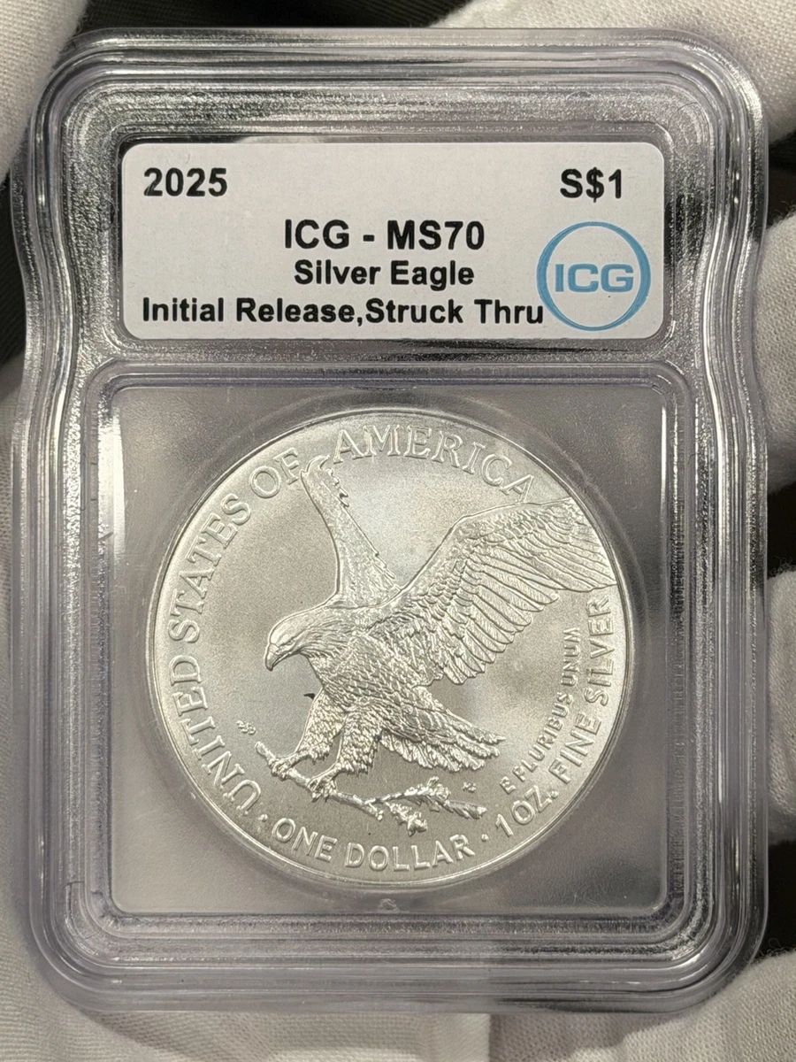 American Eagle MS 70 ICG Certified Silver Bullion Coins for sale