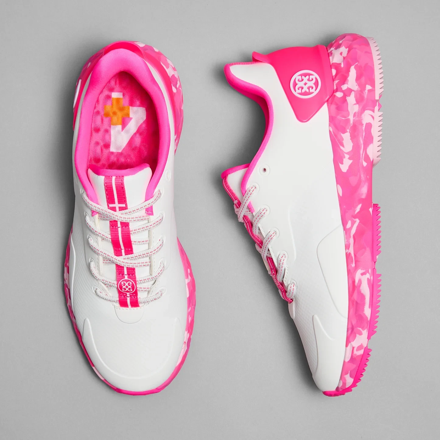 G/Fore MG4+ Camo Sole Golf Shoes KNOCKOUT PINK White Womens Size 7.5 8 8.5 9 NEW