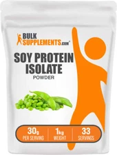 BulkSupplements Soy Protein Isolate Powder - Vegan Protein - 30g per Serving