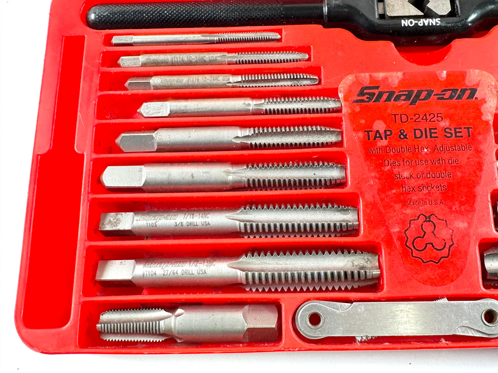Snapon 41 Piece SAE Tap and Die Set (Missing x4 pieces, TD2425) eBay