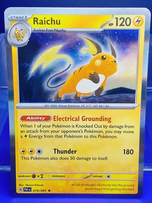 Raichu 019/091 | SV - PAFen: Paldean Fates | Holo | Pokemon NM