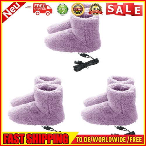 Frauen Elektrische Heizung Stiefel Plüsch Winter Warme USB Fußwärmer Schuhe (35-