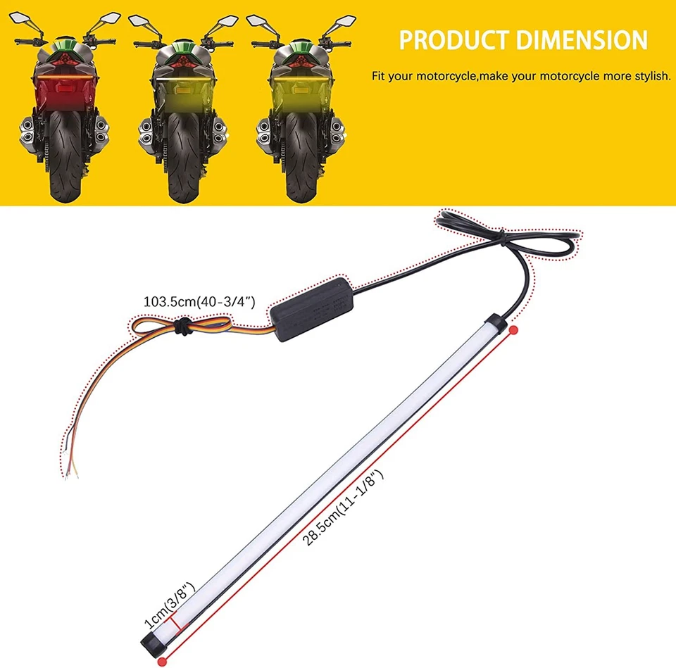 Tira de luz LED estroboscópica para Harley Sportster 883 Bobber señal de giro de freno Foto 2 de 4