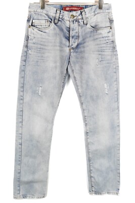 CIPO & BAXX C-970 Men's Jeans W29/L32 Distressed Button Fly Whiskers Regular
