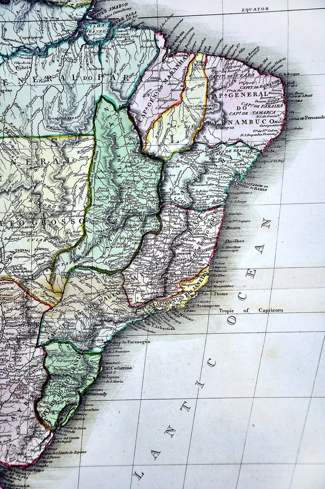 Mapa Dr. Playfair 1814 por Neele - América del Sur - Brasil Río de Janeiro Argentina Foto 4 de 4