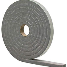 Door Window Seal Weather Stripping Foam Tape Grey Vinyl 3/4 in. x 1/2 in. 10 ft.