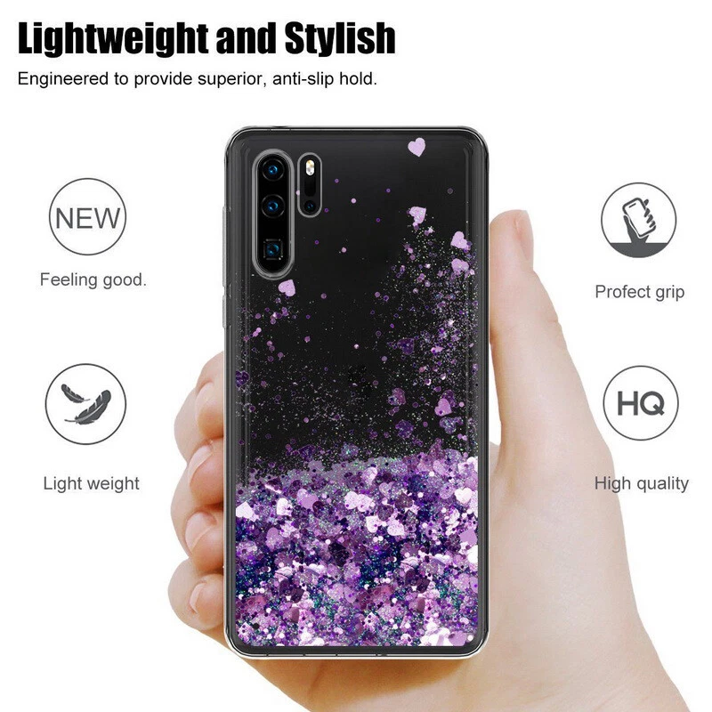 Funda Carcasa Transparente Liquid Quicksand para Huawei P40 P30 P20 Mate 40 30 Pro Honor 9A Foto 2 de 4