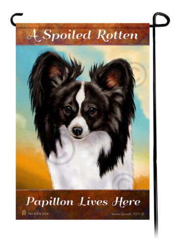 A Spoiled Rotten Black and White Papillon Lives Here