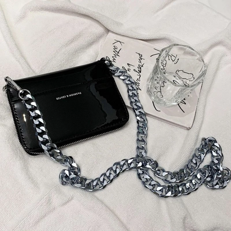 Metal chain bag sale