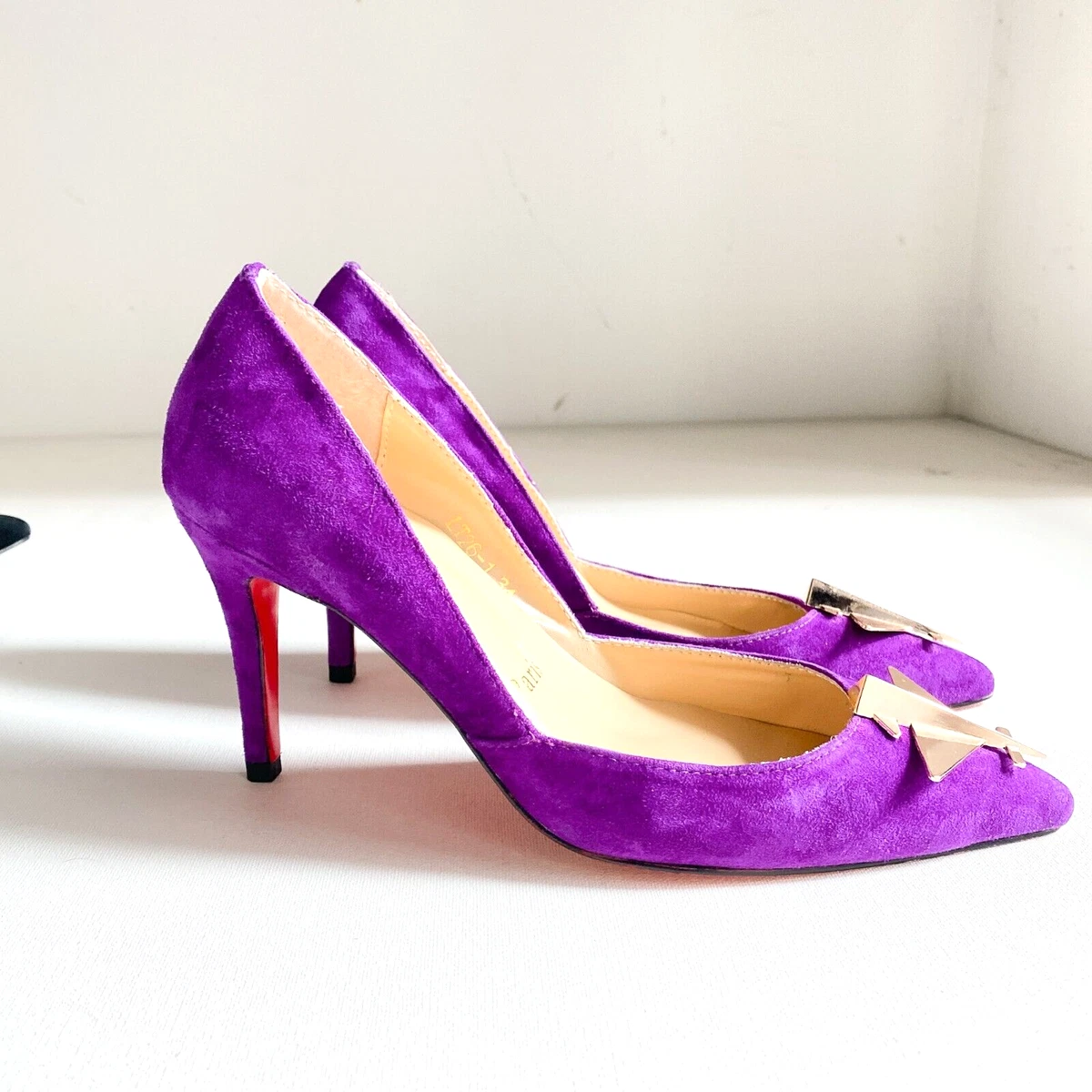 Purple suede sales louboutins