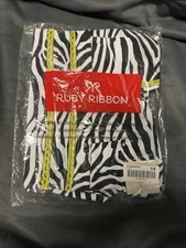 Ruby Ribbon St Tropez One-Piece Zebra Print Swimsuit Size 14 New Women's #1913