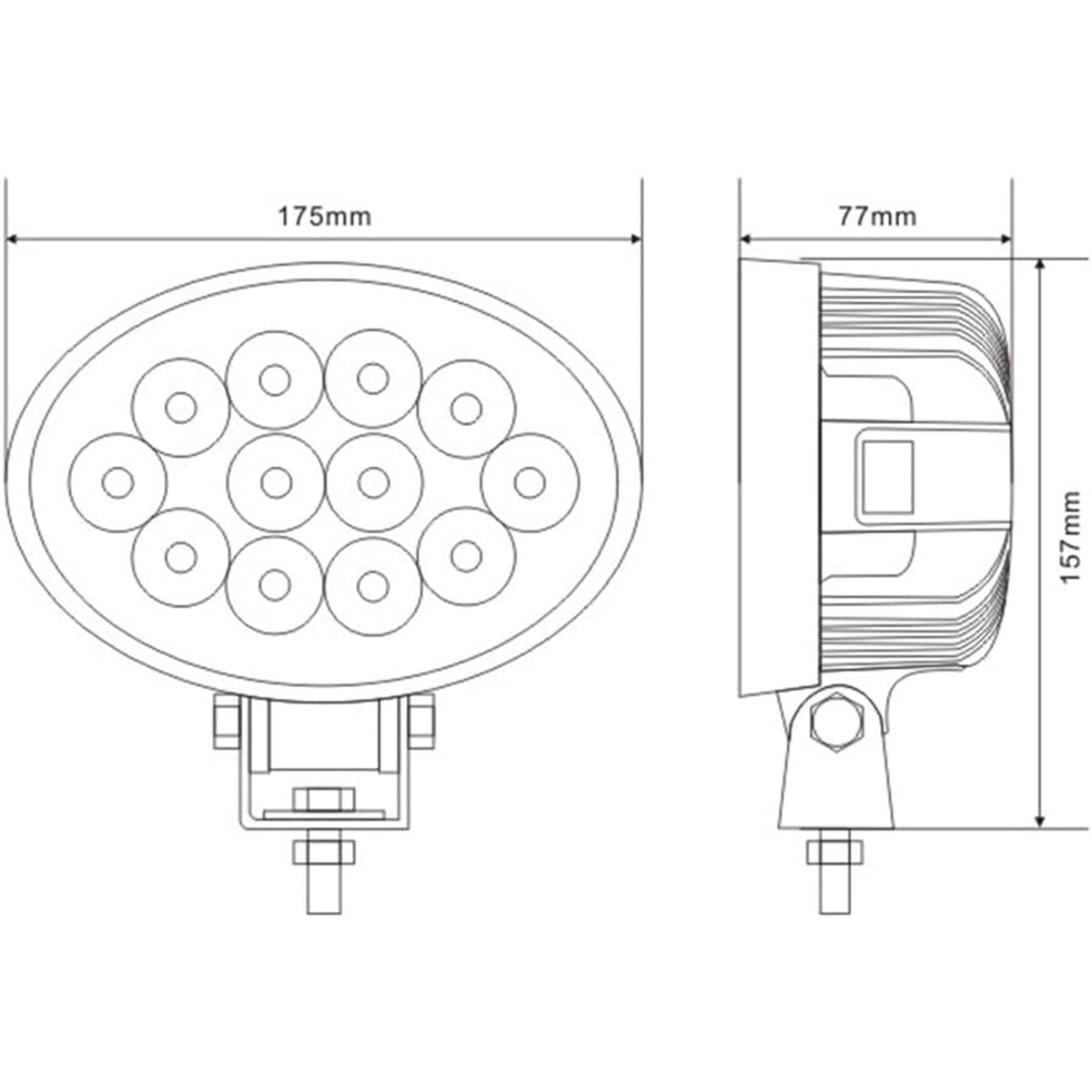 36W LED Work Light Spot Rear Fender For Massey Ferguson Tractor 5425 5435 5445