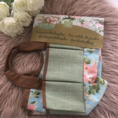 Esschert Design Gartengeräte Tasche mit Rosenmotiv Grün Mix