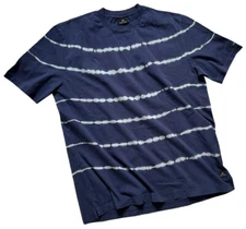 PAUL SMITH 100% COTTON TIE DYE EFFECT MATTE BLUE T-SHIRT / TOP BNWT RARE SZ- L