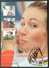 B76 Karin Th&uuml;rig Schweiz Triathletin Autogrammkarte original signiert