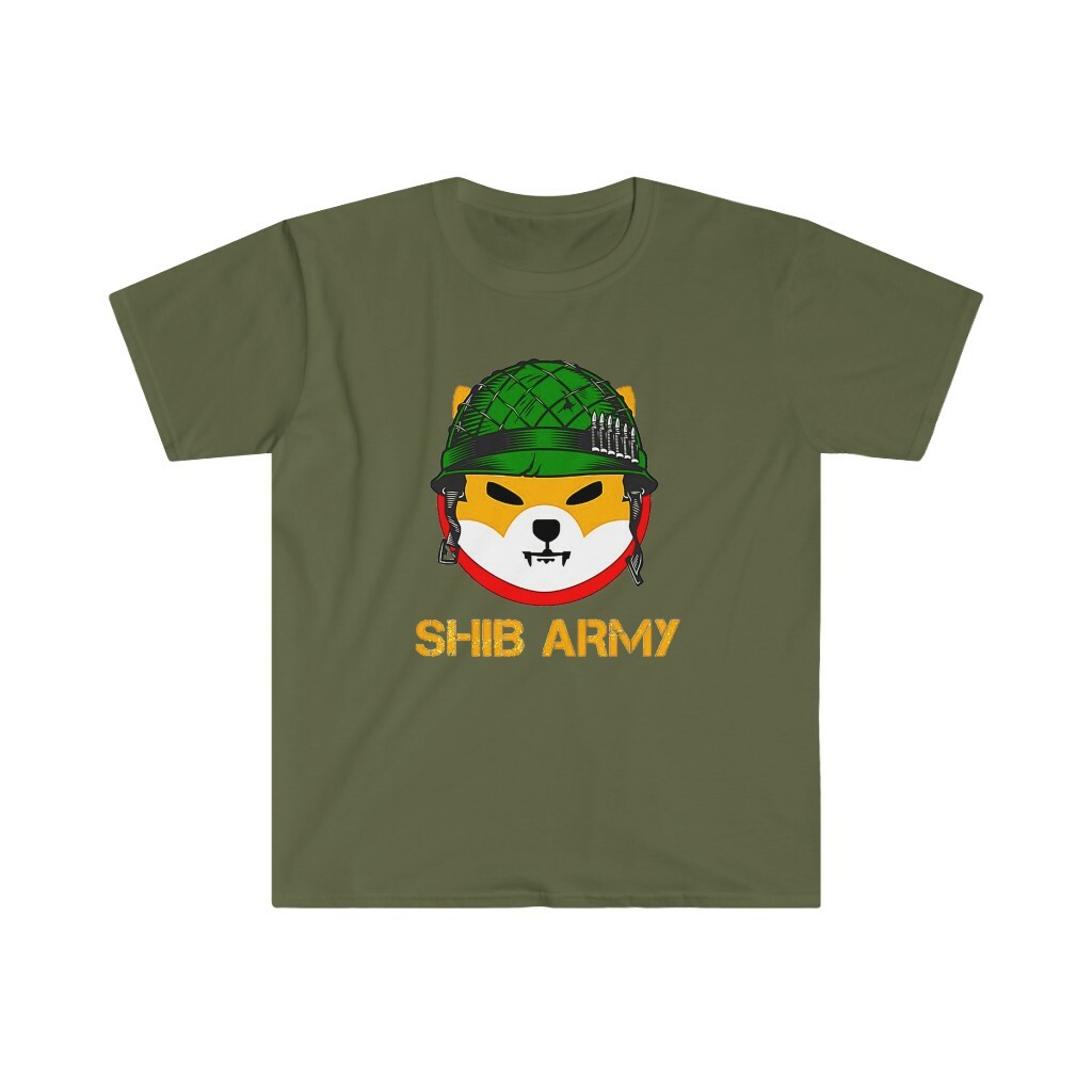 Shiba Inu Army Shib Coin Cryptocurrency Doge Hodl Trading Moon T-Shirt