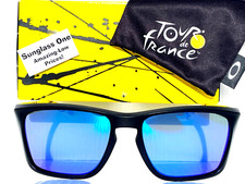Oakley SYLAS Tour De France Matte Black POLARIZED Galaxy Blue Sunglass 9448