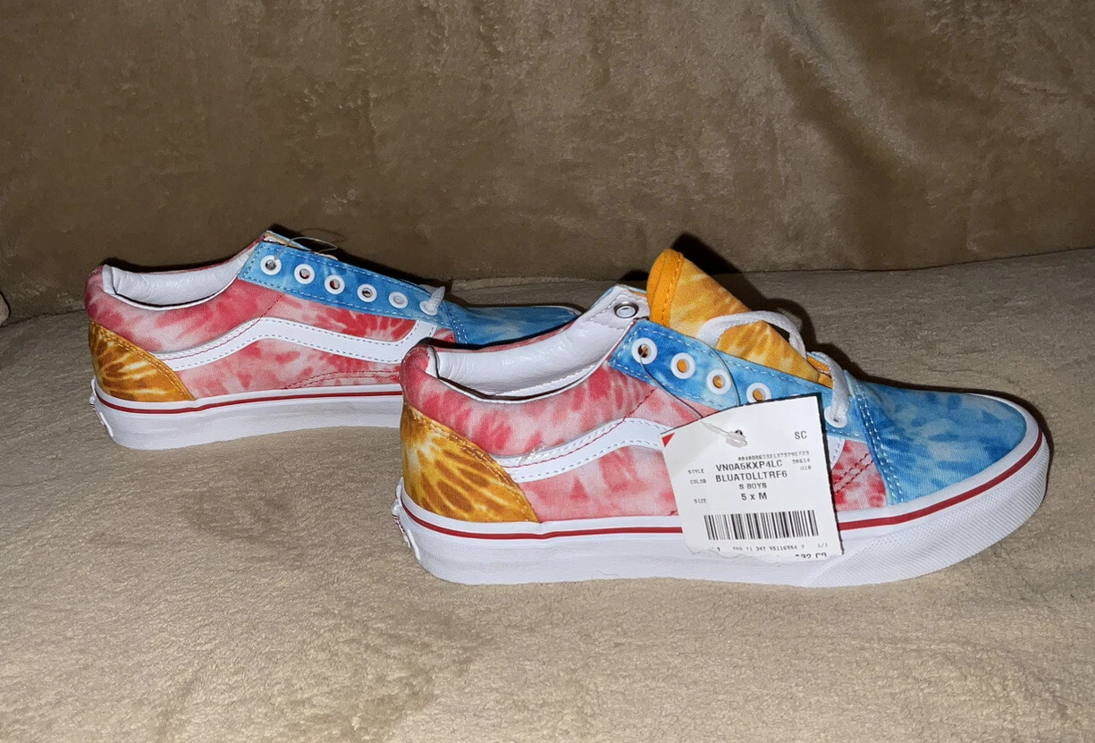 Scarpe da skate multicolore Vans Oldol Sko Tie Dyecco bloc te USniors Jun